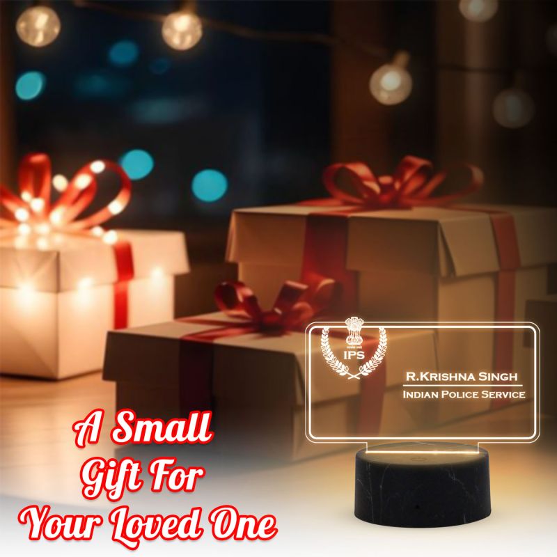 Customized Led Lamp Personalized with Name and Logo Warm White Color Desk Table Lamp